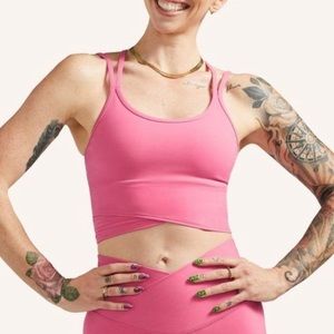 Peloton Cadent Strappy Longline Cross Front Bra Size Small